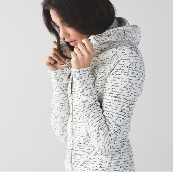 Lululemon Scuba Hoodie II Manifesto Script Ghost Black / Ghost - Picture 2 of 12